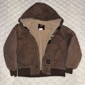 Walls Brown Kids Hooded Sherpa-Lined Puffer Jacket
